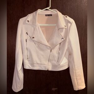 NEW CREAM Cropped Jacket Size small